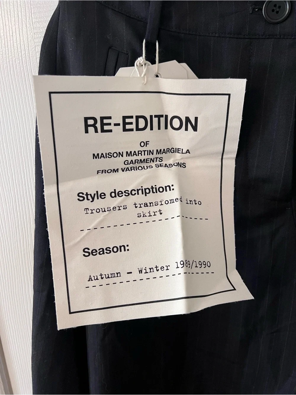 Maison Martin Margiela X H&M 2012 Archive Re-Edition Trousers Transformed Skirt - Picture 2 of 11